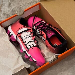 Nike Gradient Pink and Black Cleats